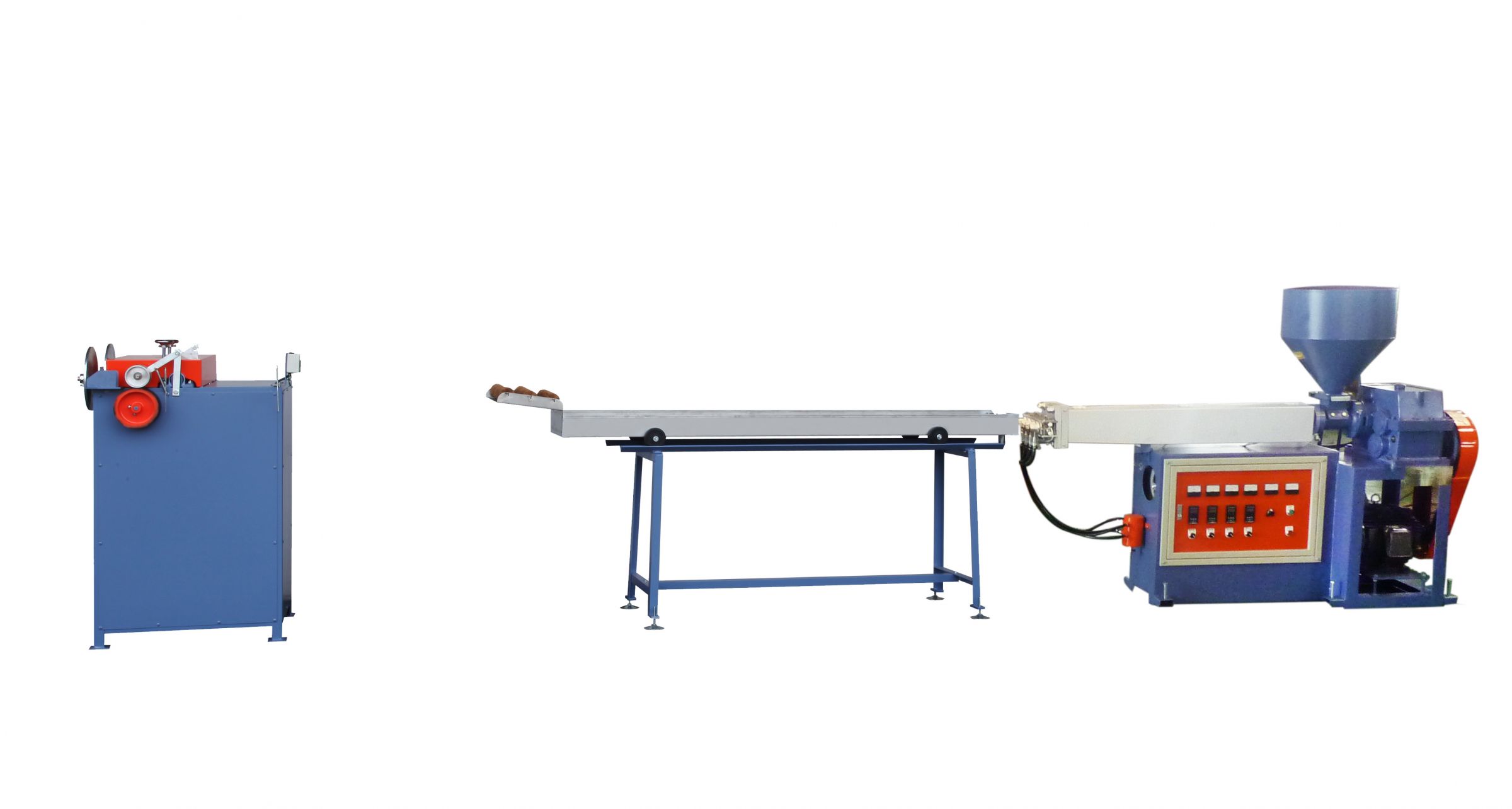 PP Straw Extruding Machine, with Water Colling Tank and Cutter, Model: V-TY-65M